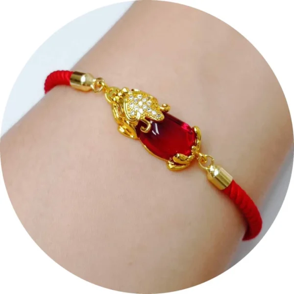 Tyaa Jewelry Red String 24k Gold - Image 4