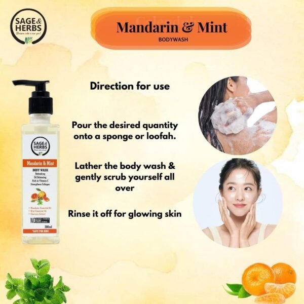 Sage & Herbs Natural Bath Essential Mandarin - Image 4