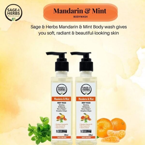 Sage & Herbs Natural Bath Essential Mandarin - Image 3